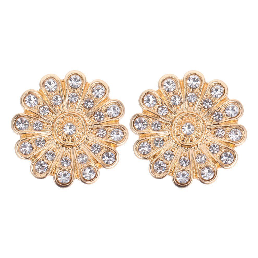 2pcs Rhinestone Button Cover Cufflinks for Dress Shirts