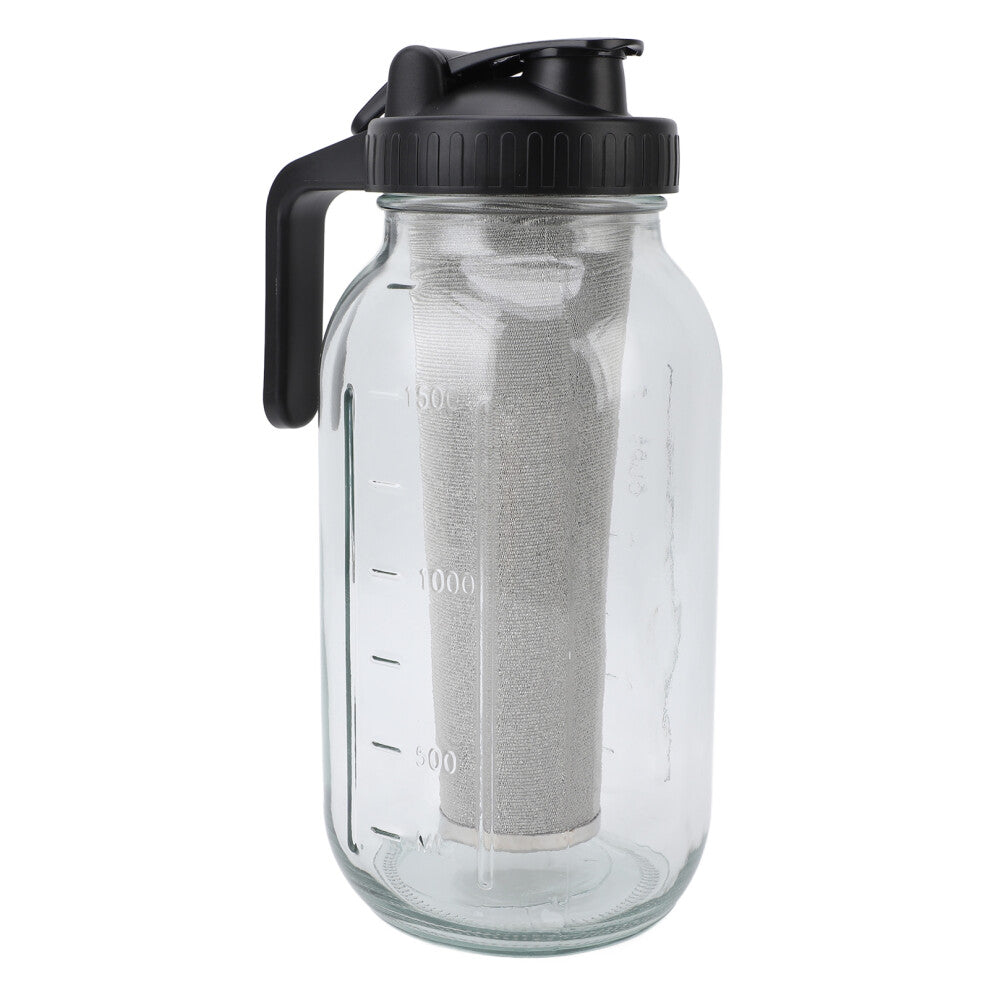 2000ml Cold Brew Coffee Jar with Stainless Steel Filter & Spout Thick Glass