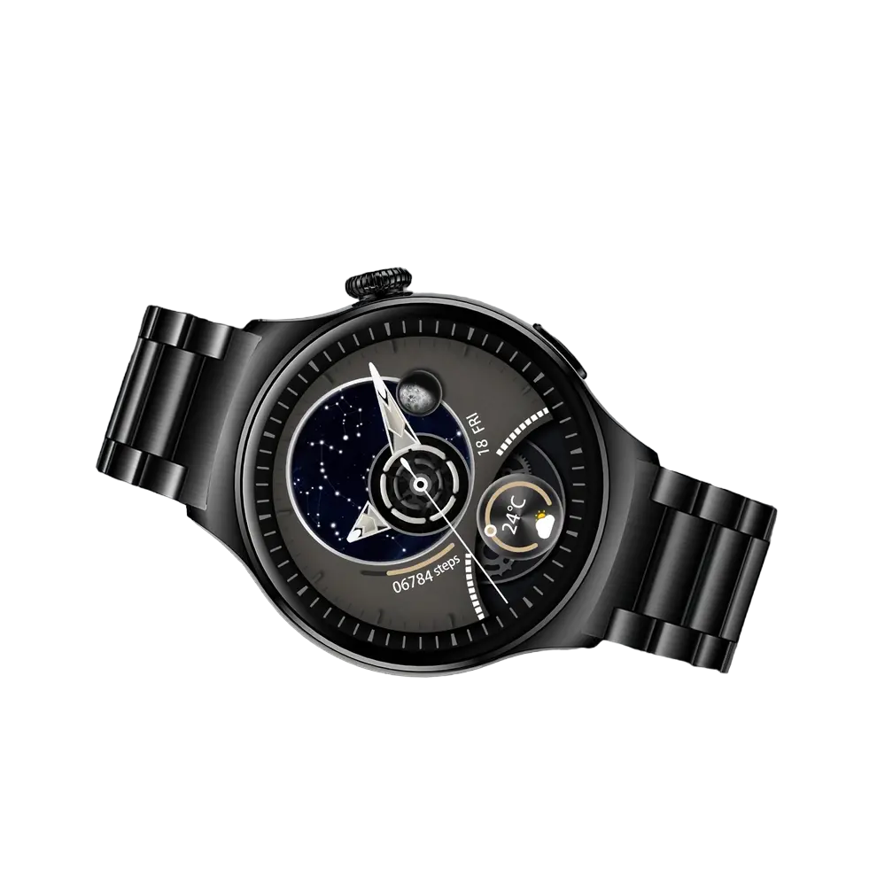 Smart Watch Big Screen Custom Dial Answer Call Fitness Tracker Sport Smart Watch For Men - Black