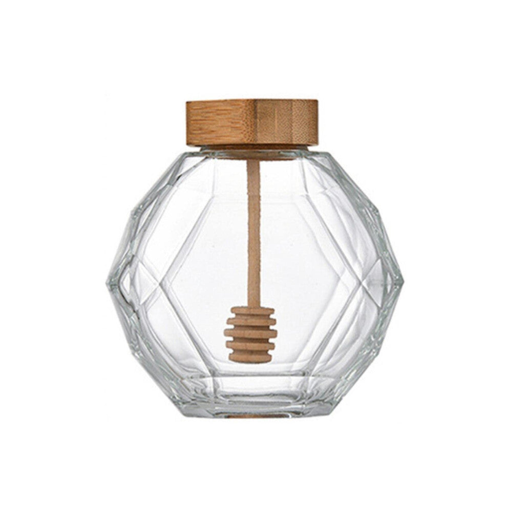 Sub-bottling Glass Storage Bottle For Honey Jam Hot Sauce Transparent Sealed Empty Bottle 250g