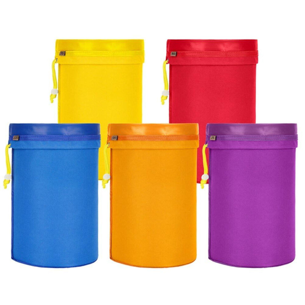 5pcs Reusable Drawstring Extraction Bags, Nylon Filter Strainer for Soymilk, Cheese, Nut Milk, and Juice