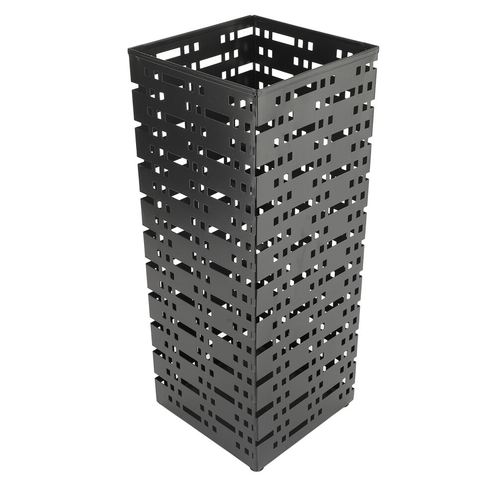Office-Home Black Metal Standing Umbrella Holder Organizer Bin