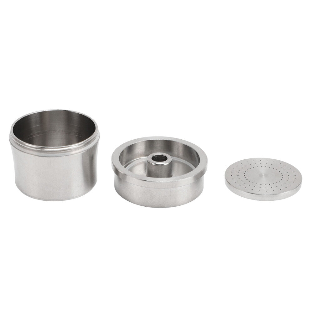 Reusable Stainless Steel Coffee Capsule for One Cup with Brush & Spoon