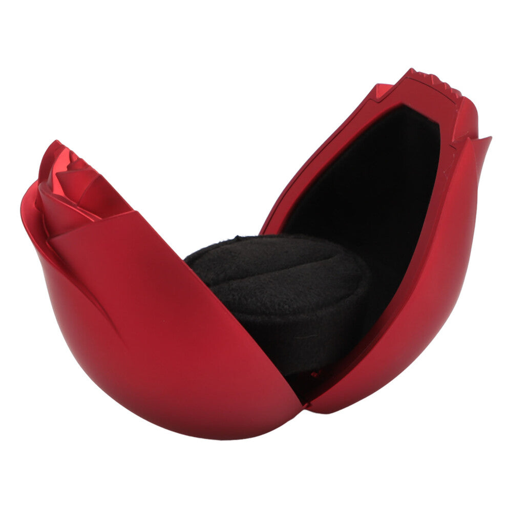 Red Rose Ring Box Jewelry Gift Case for Proposal, Engagement & Anniversary