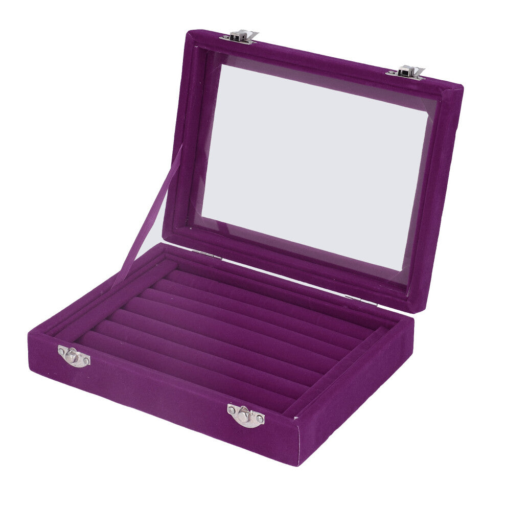 Jewelry Box 7 Slots Velvet Jewellery Holder