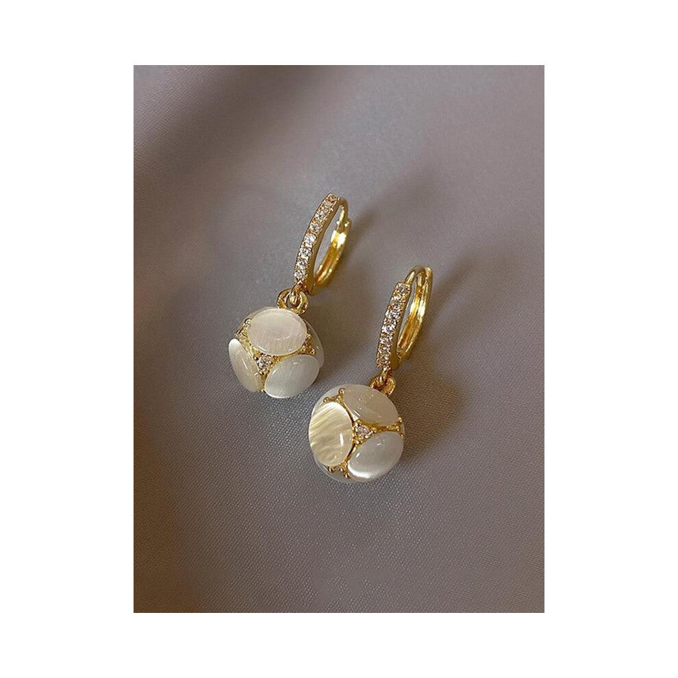 (Golden, one size fits all) Vintage Elegant Faux Pearl Decorated Earrings, Fashion Jewelry for Party, Daily Clothing Decor, Trendy All-match & Exquisi