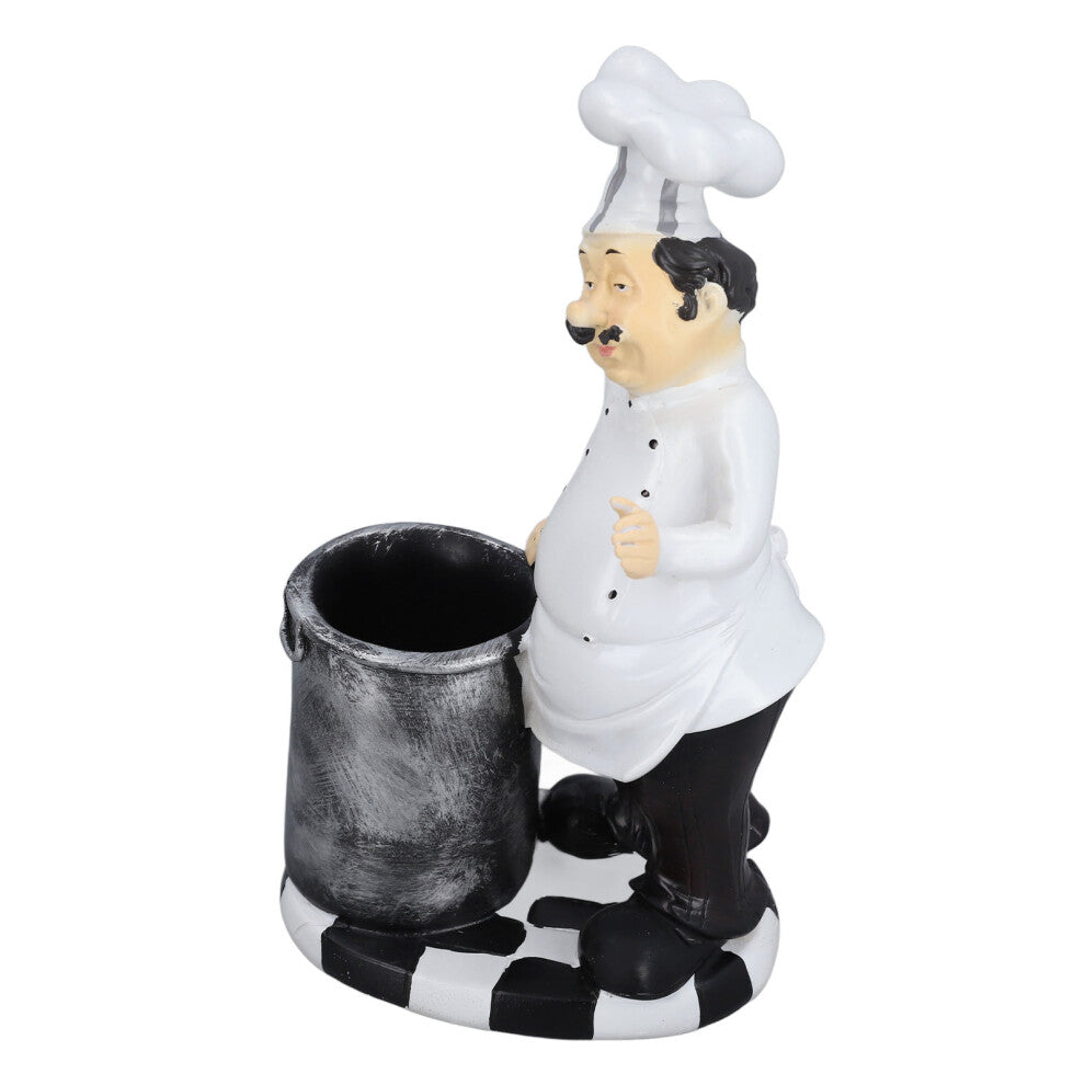 Cartoon Chef Resin Figurine for Kitchen Decor 23x13.5x9.5cm