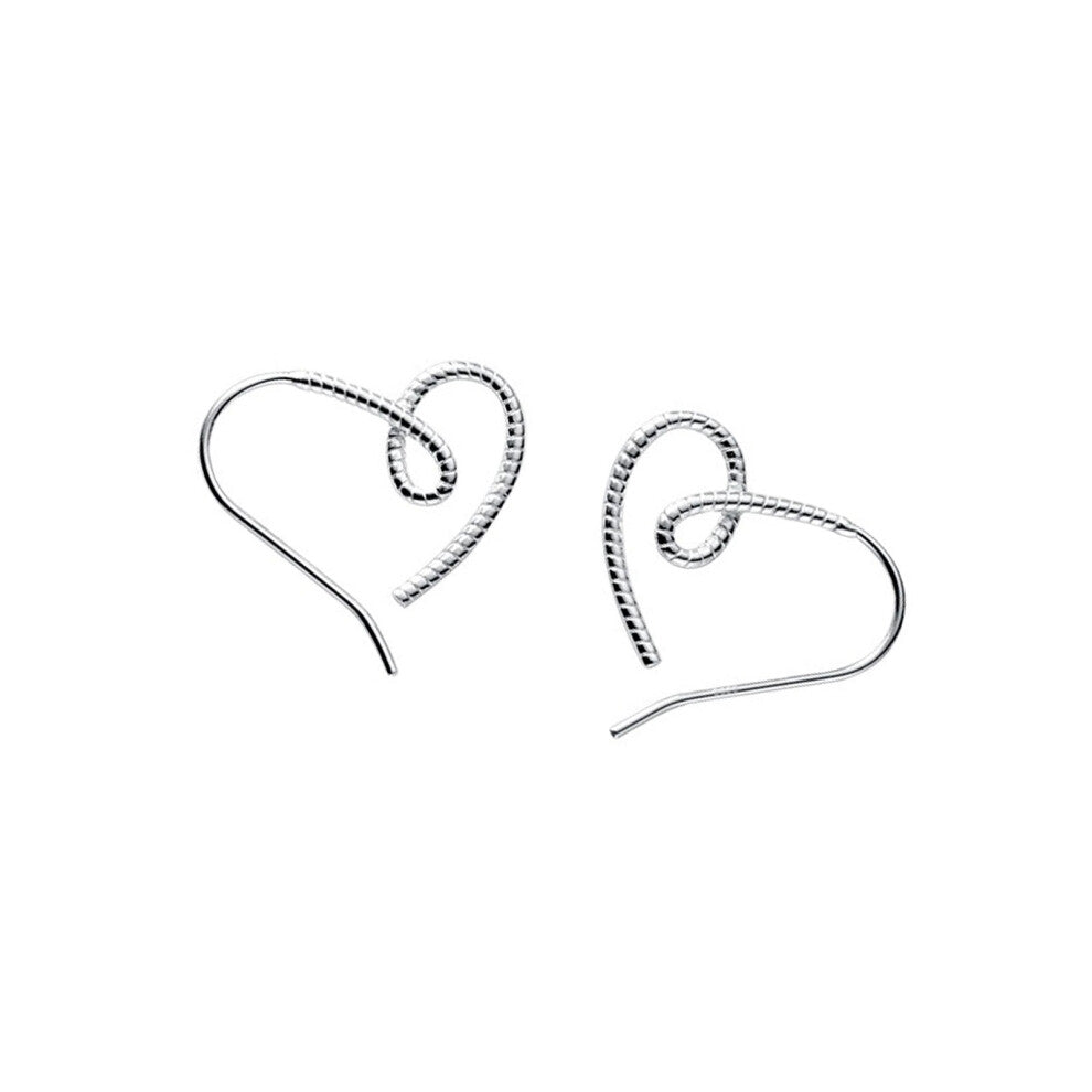Multipurpose Silver Heart Studs Earrings Fashion Accessory for
