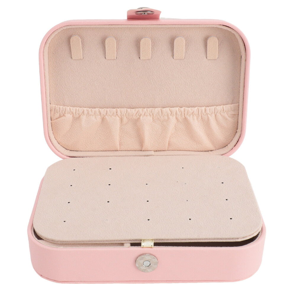 2pcs Travel Jewelry Box PU Leather 16x5x11.5cm Accessories Case for Women