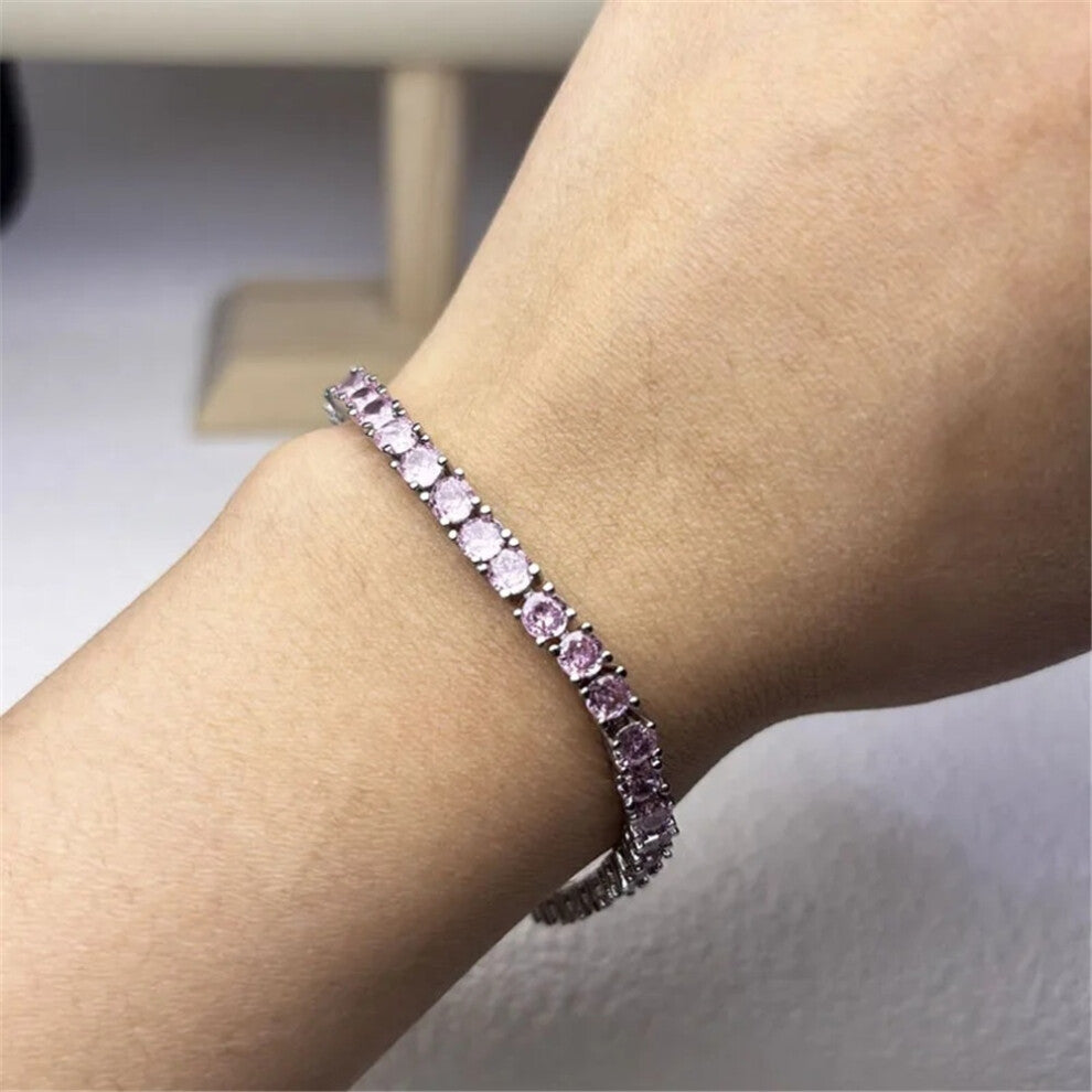 (B-10) Charm 2025 New Trendy Crystal Fine Jewelry Sets for Women Luxury Tennis Necklace Earrings Bracelet Ring Party Accessories