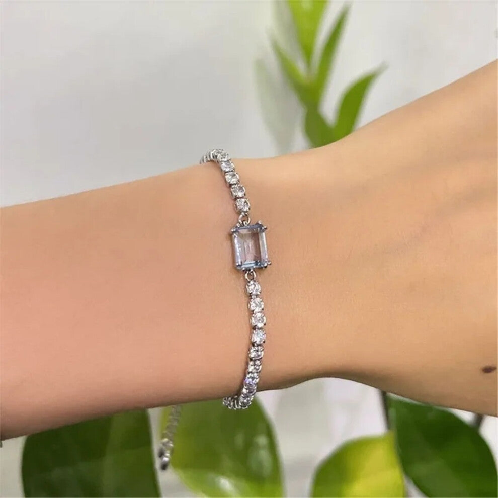 (B-5) Charm 2025 New Trendy Crystal Fine Jewelry Sets for Women Luxury Tennis Necklace Earrings Bracelet Ring Party Accessories