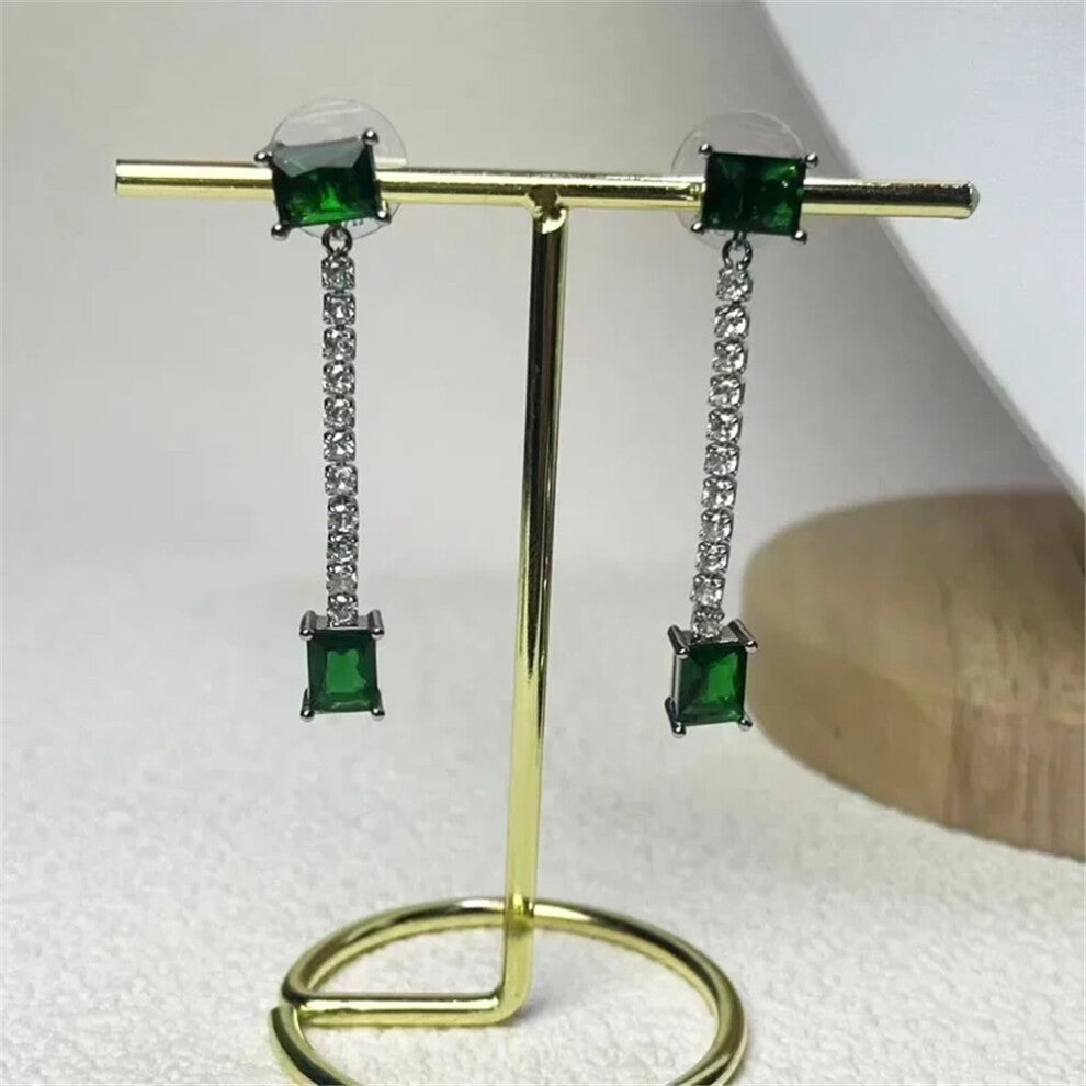 (E001) Charm 2025 New Trendy Crystal Fine Jewelry Sets for Women Luxury Tennis Necklace Earrings Bracelet Ring Party Accessories