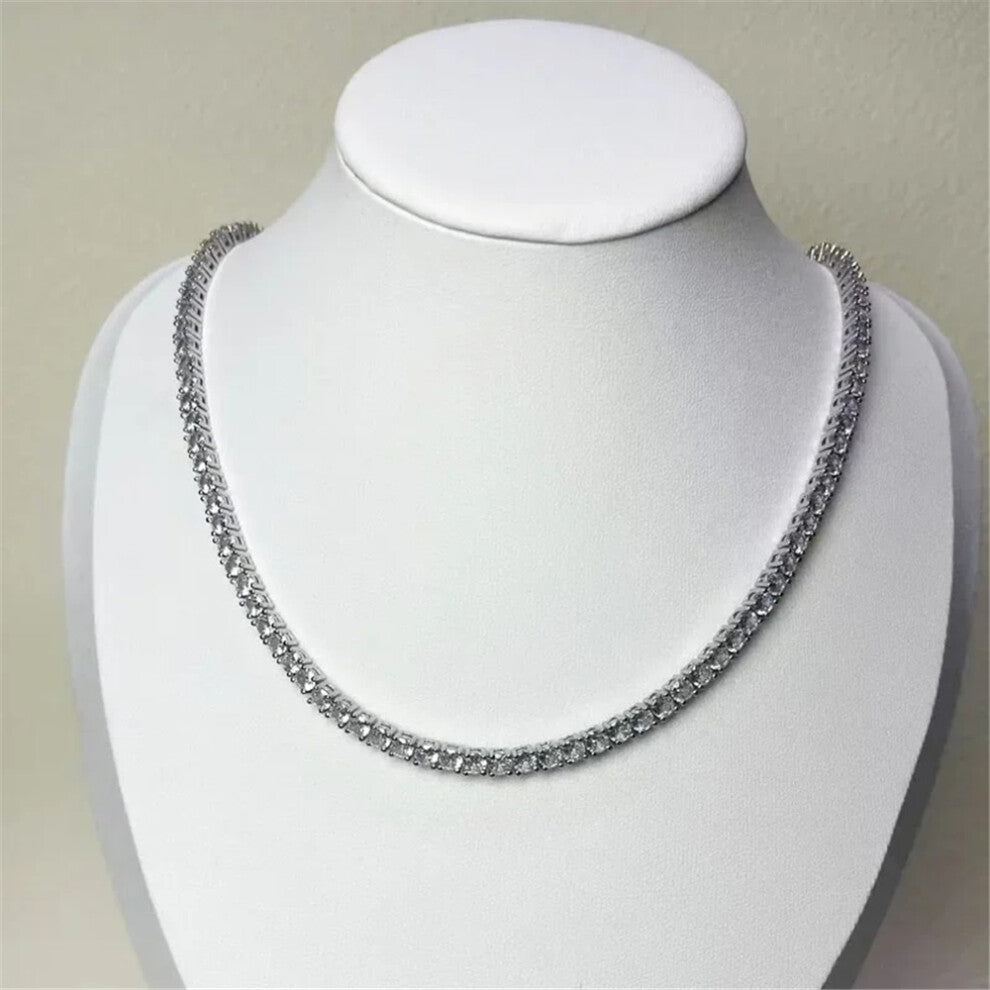 (Necklace5) Charm 2025 New Trendy Crystal Fine Jewelry Sets for Women Luxury Tennis Necklace Earrings Bracelet Ring Party Accessories