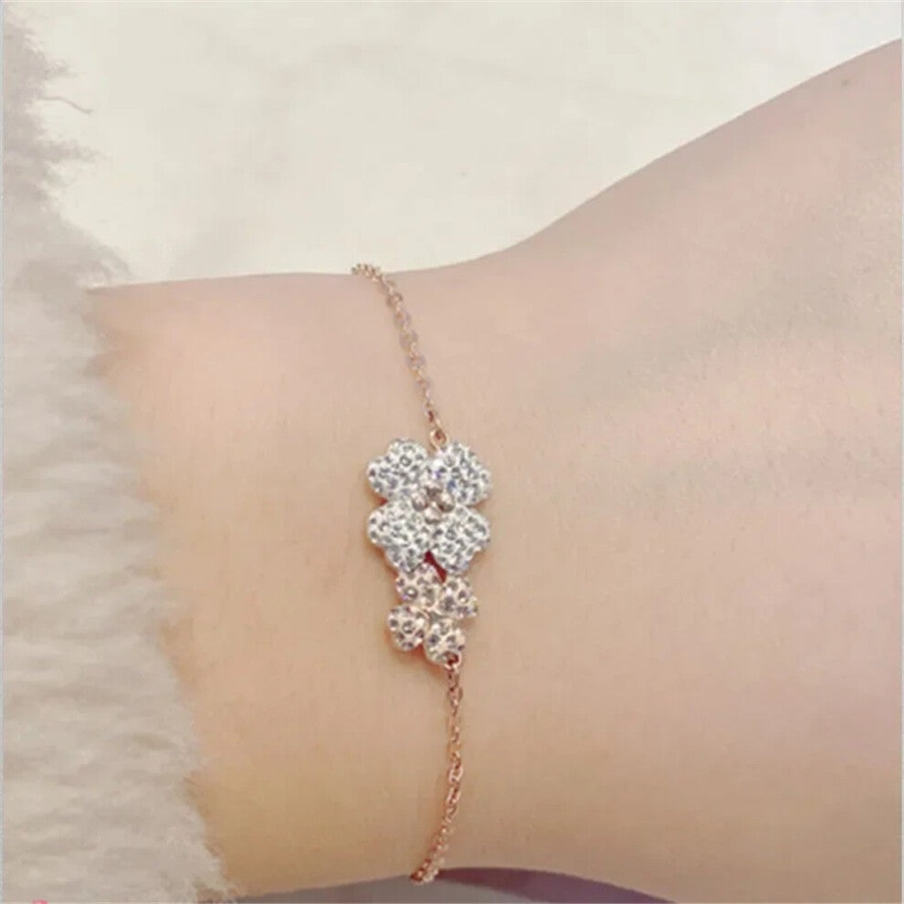 (Bracelet2) Original 2025 Clover Necklace Fine Jewelry Sets for Women Charms Clover Necklace Earring Flowers Ring Bracelet Party Accessories