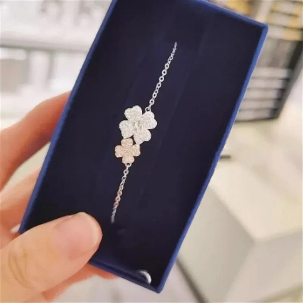 (Bracelet3) Original 2025 Clover Necklace Fine Jewelry Sets for Women Charms Clover Necklace Earring Flowers Ring Bracelet Party Accessories