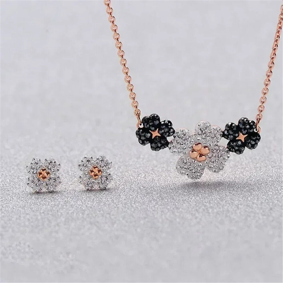 (Set) Original 2025 Clover Necklace Fine Jewelry Sets for Women Charms Clover Necklace Earring Flowers Ring Bracelet Party Accessories