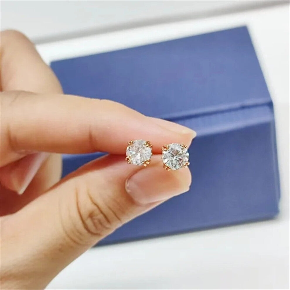 (Brown) 2025 New Charms Fine Jewelry Sets for Women Stainless Steel Geometric Luxury Golden Crystal Charms Women Party Accessories