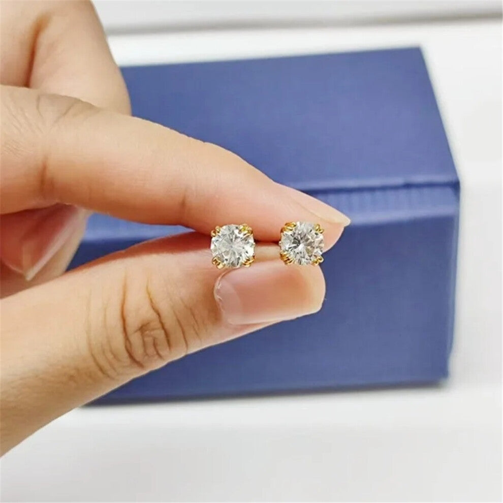 (Orange) 2025 New Charms Fine Jewelry Sets for Women Stainless Steel Geometric Luxury Golden Crystal Charms Women Party Accessories