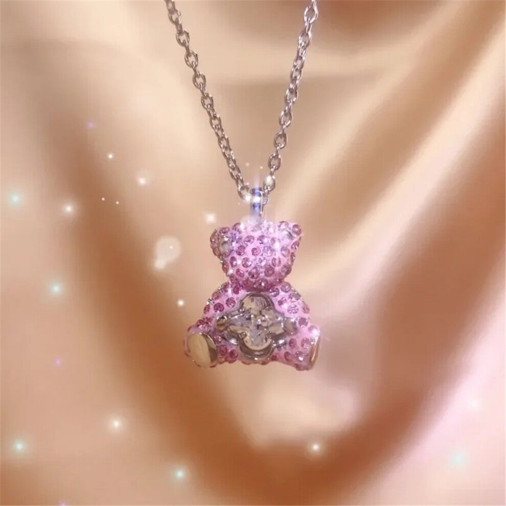 (Brown) Original 2025 Trendy Fine Jewelry Set for Women Charms Little Bear Necklace Earring Bracelet Party Accessories Romantic Gifts