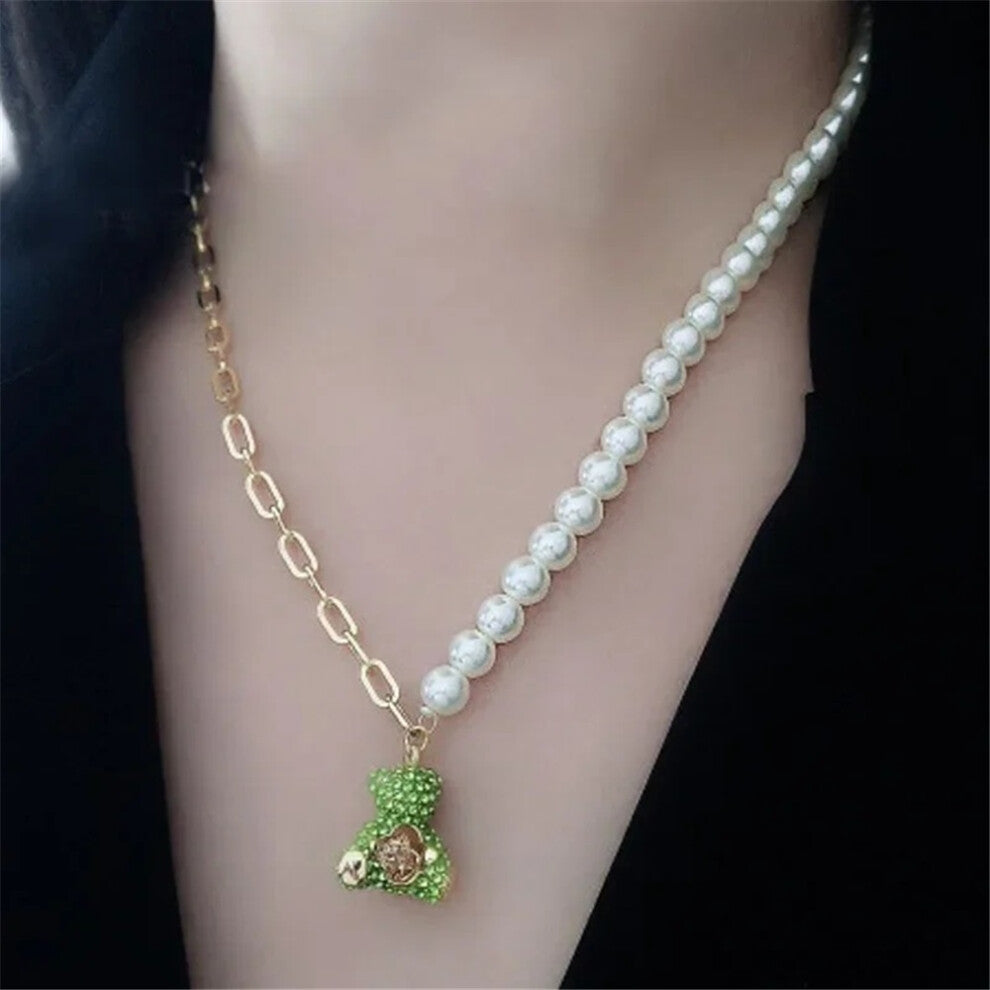 (Cobalt blue) Original 2025 Trendy Fine Jewelry Set for Women Charms Little Bear Necklace Earring Bracelet Party Accessories Romantic Gifts