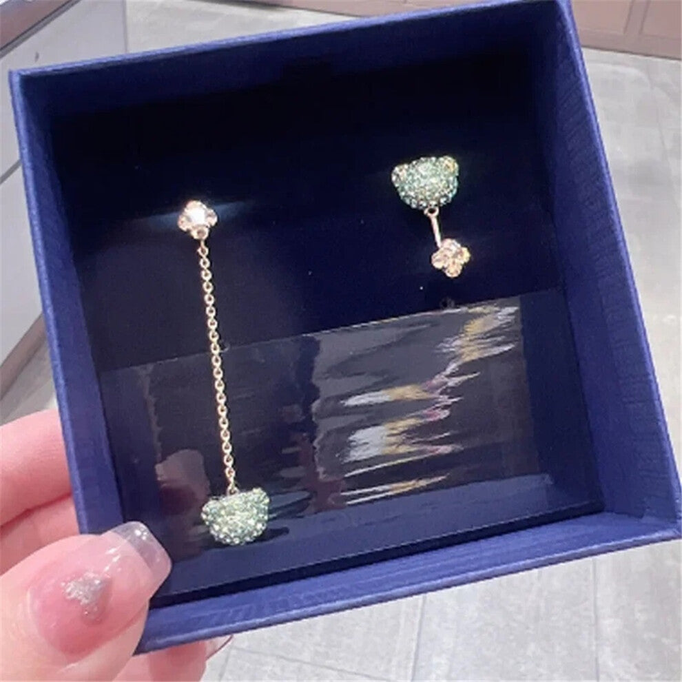 (Cyan) Original 2025 Trendy Fine Jewelry Set for Women Charms Little Bear Necklace Earring Bracelet Party Accessories Romantic Gifts