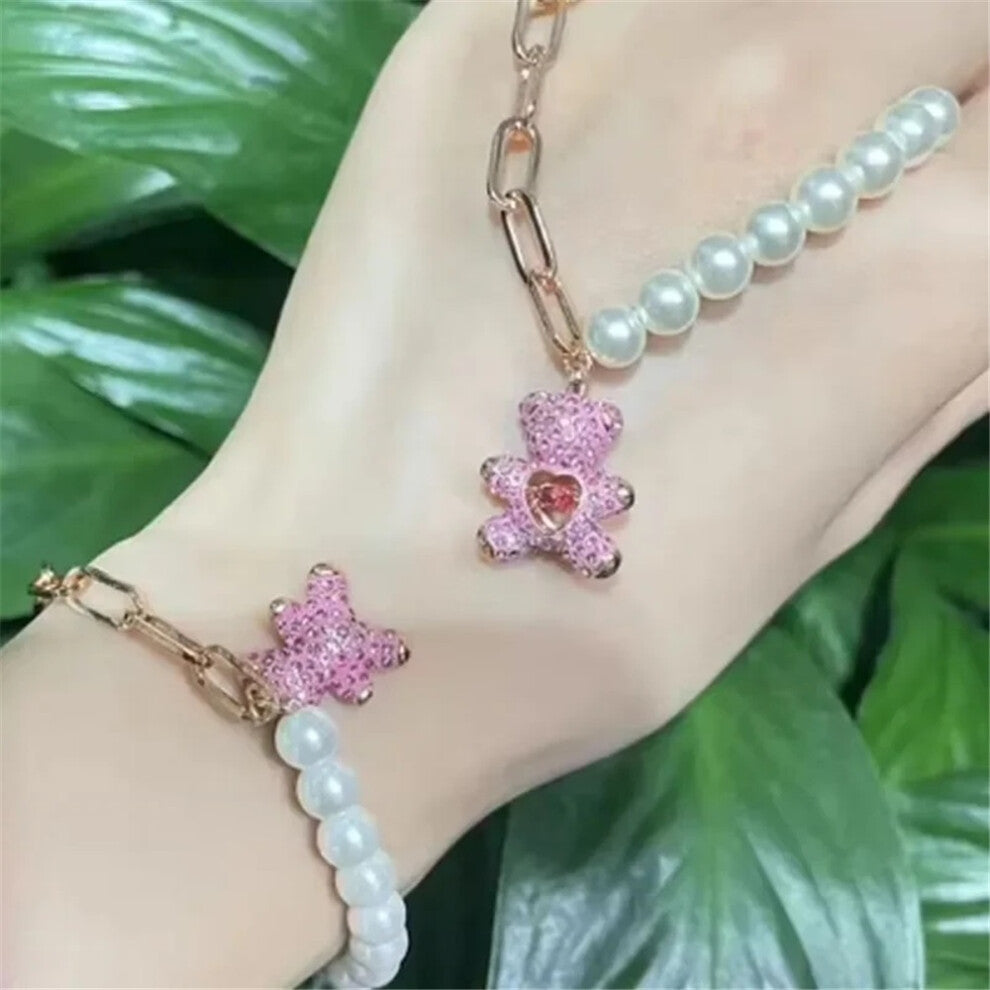 (Set4) Original 2025 Trendy Fine Jewelry Set for Women Charms Little Bear Necklace Earring Bracelet Party Accessories Romantic Gifts