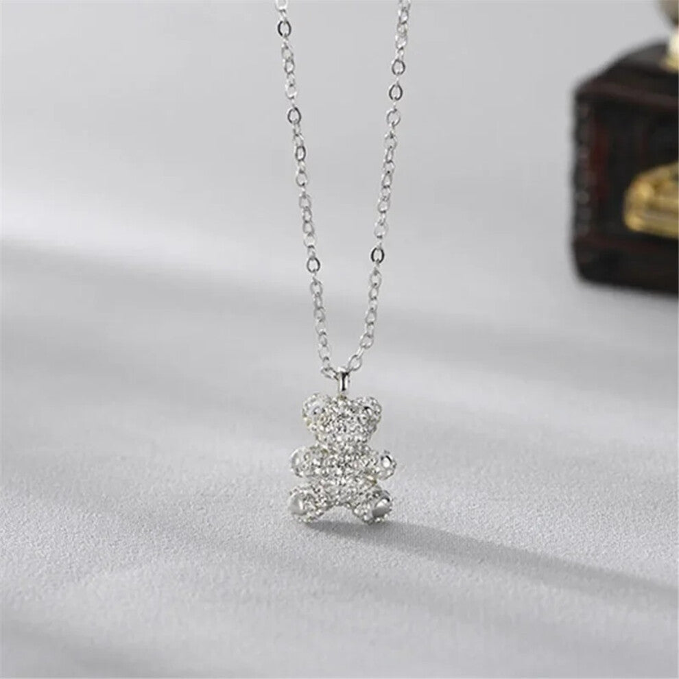 (Yellow) Original 2025 Trendy Fine Jewelry Set for Women Charms Little Bear Necklace Earring Bracelet Party Accessories Romantic Gifts