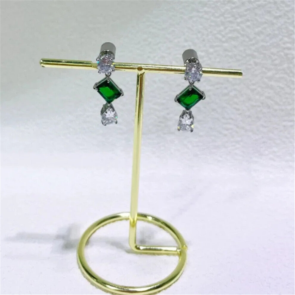 (Earring1) Original 2025 Trendy White Crystal Fine Jewelry Set for Women Water Drop Necklace Earring Bracelet Party Accessories Jewelry