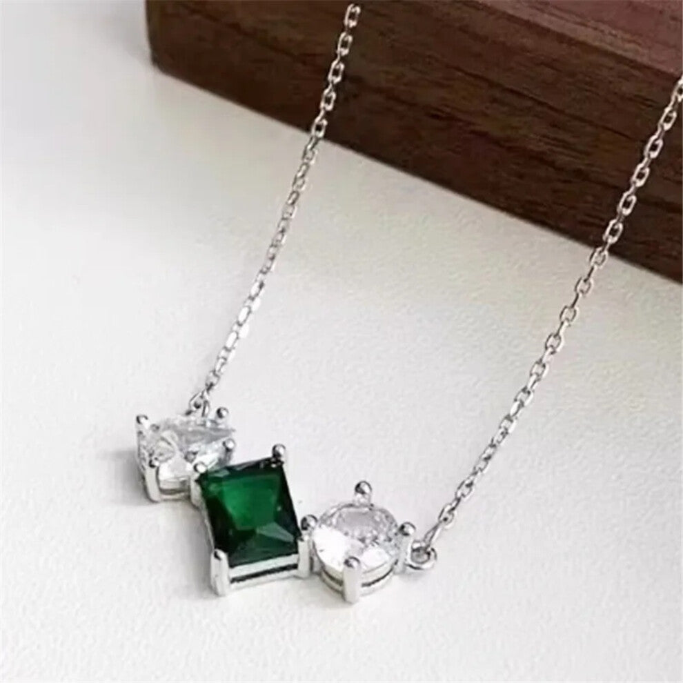 (Necklace1) Original 2025 Trendy White Crystal Fine Jewelry Set for Women Water Drop Necklace Earring Bracelet Party Accessories Jewelry