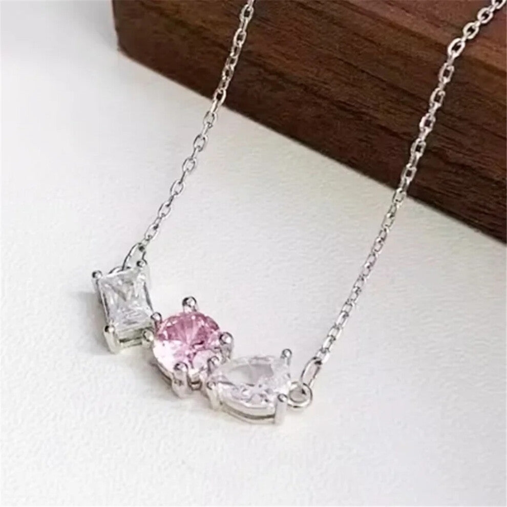 (Necklace2) Original 2025 Trendy White Crystal Fine Jewelry Set for Women Water Drop Necklace Earring Bracelet Party Accessories Jewelry