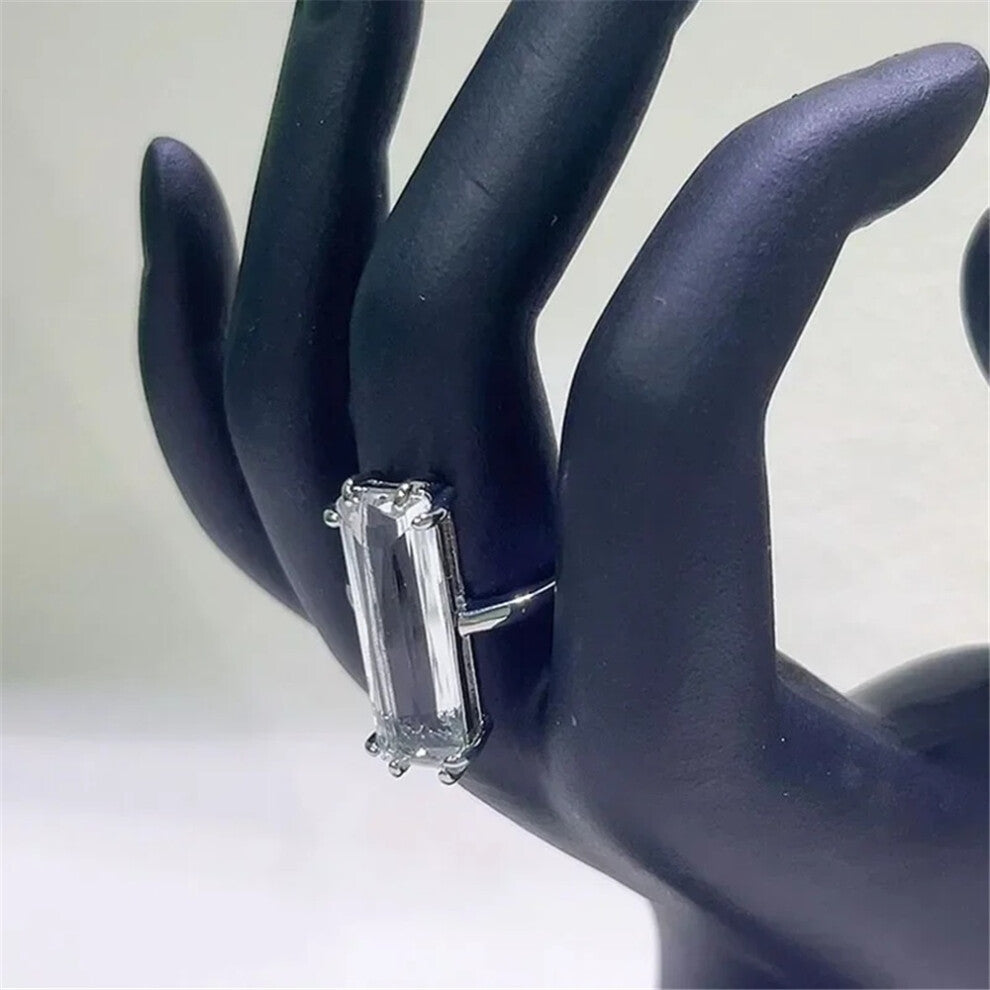 (Size 7 54mm4) Original 2025 Trendy White Crystal Fine Jewelry Set for Women Water Drop Necklace Earring Bracelet Party Accessories Jewelry