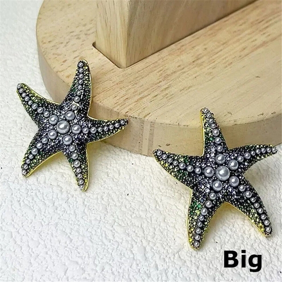 (Big Earring) 2025 Star Necklace Fashion Fine Jewelry Set for Women Luxury Charms Starfish Necklace Pearl Earring Ring Shell Bracelet Jewelry