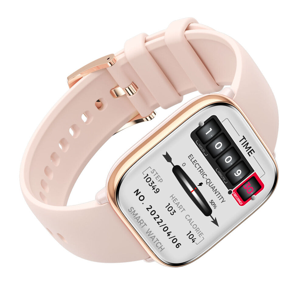 1.75-inch Waterproof Fitness Tracker Smartwatch Pink with Call