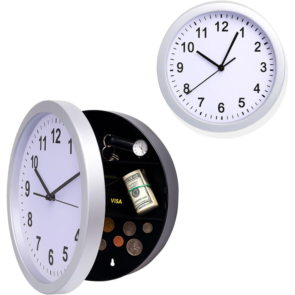 International Clock with Hidden Compartment -Stylish Wall Clock with Secret Storage for Valuables, Jewellery, and More - Perfect for Home