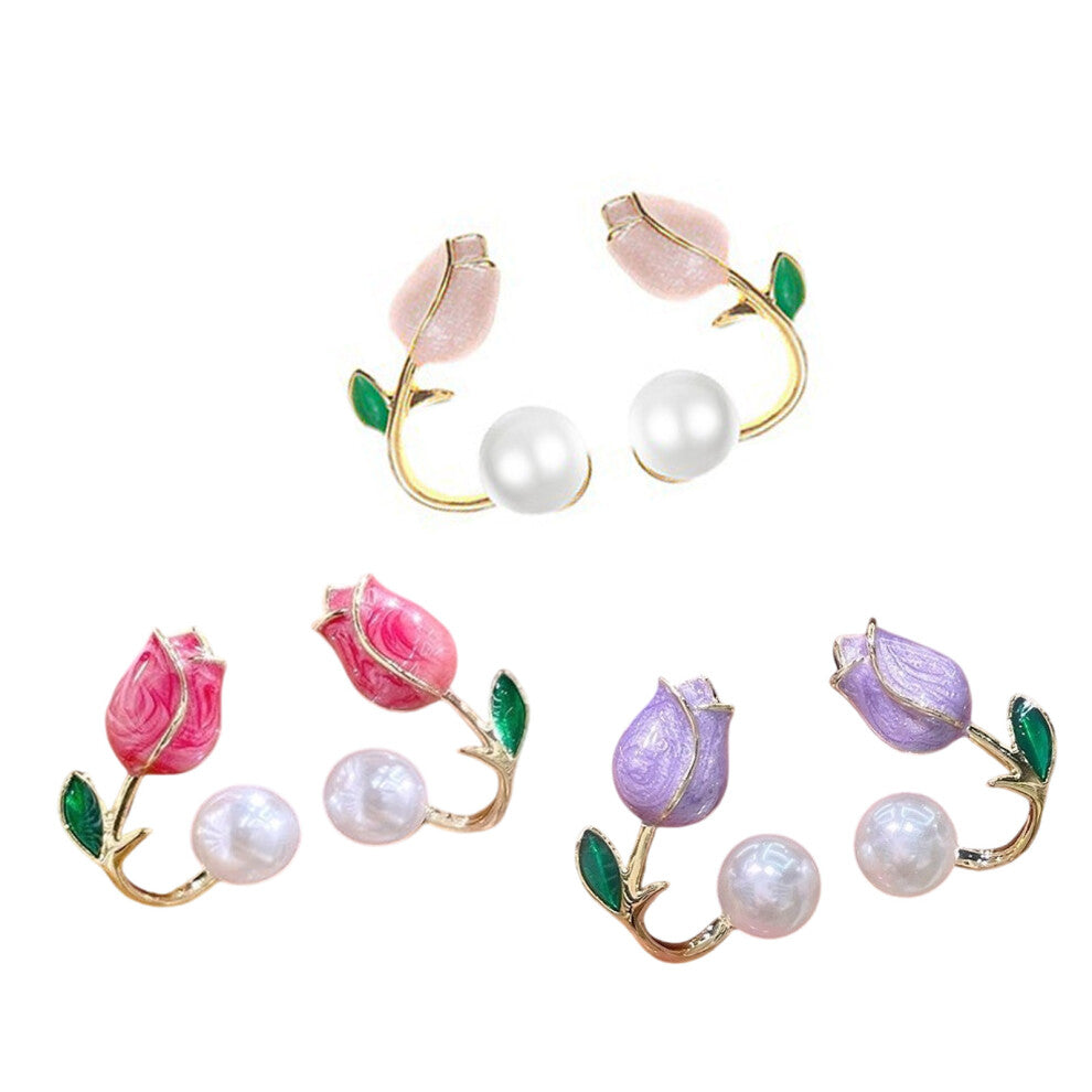 Ear Studs Alloy Texture Sweet Flower Earring Suitable for