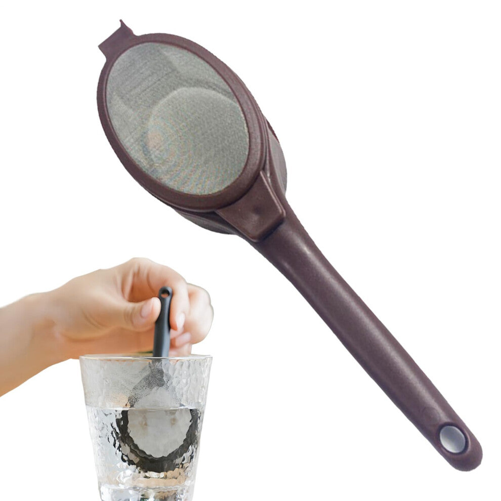Coffee Filter Spoon with Ergonomic Handle, Portable Fine Mesh Tea Strainer for Juicing and Brewing, Durable Stainless Steel