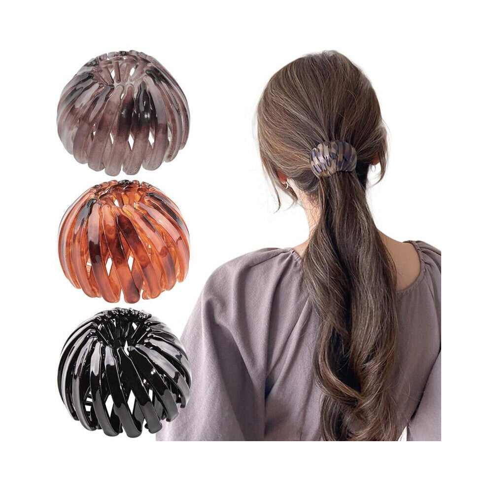 3 Pieces Hair Clips for Women, Vintage Bird's Nest Hair Clips Large Hair Clips Hair Claws Hair Accessory Hair Accessories for Girls Women