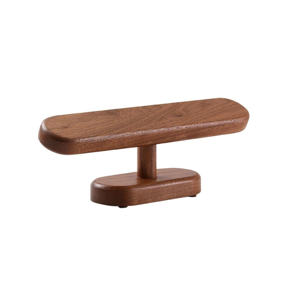 Watch Bracket Display Holder - Dark Wood Jewelry Organizer for Chains, Anklets, and Watches, Countertop Stand Rack