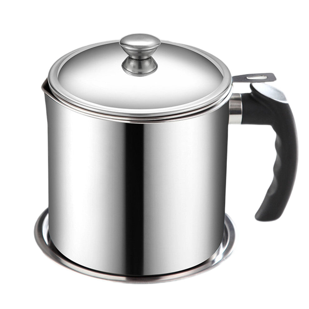 Kitchen Oil Container with Strainer Stainless Steel Cooking