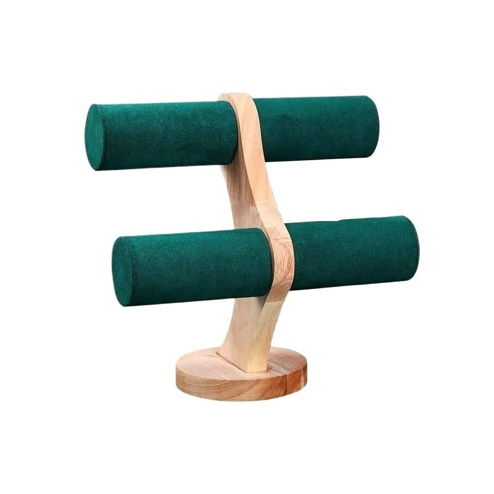 Wooden Watch Stand Holder For Men And Women, Green Jewellery Bracelet Display Organiser, Storage Showcase Collection