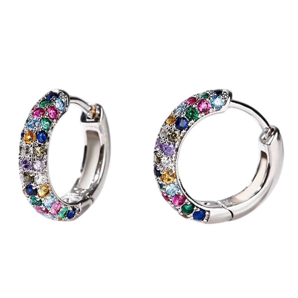 Fashionable Colorful Zirconia Ear Cuffs for Modern Women