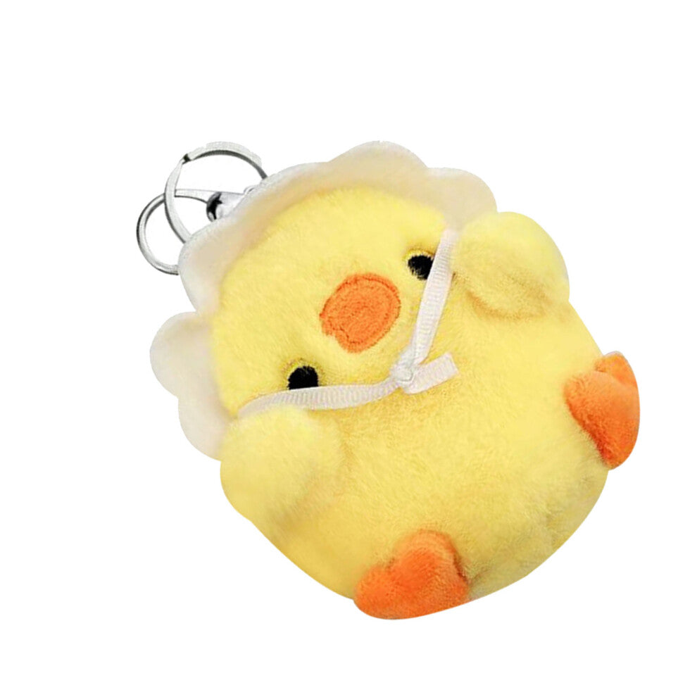 Kids' Cute Chick Stuffed Keychain Fluffy Plush Animal for Backpack & Bag