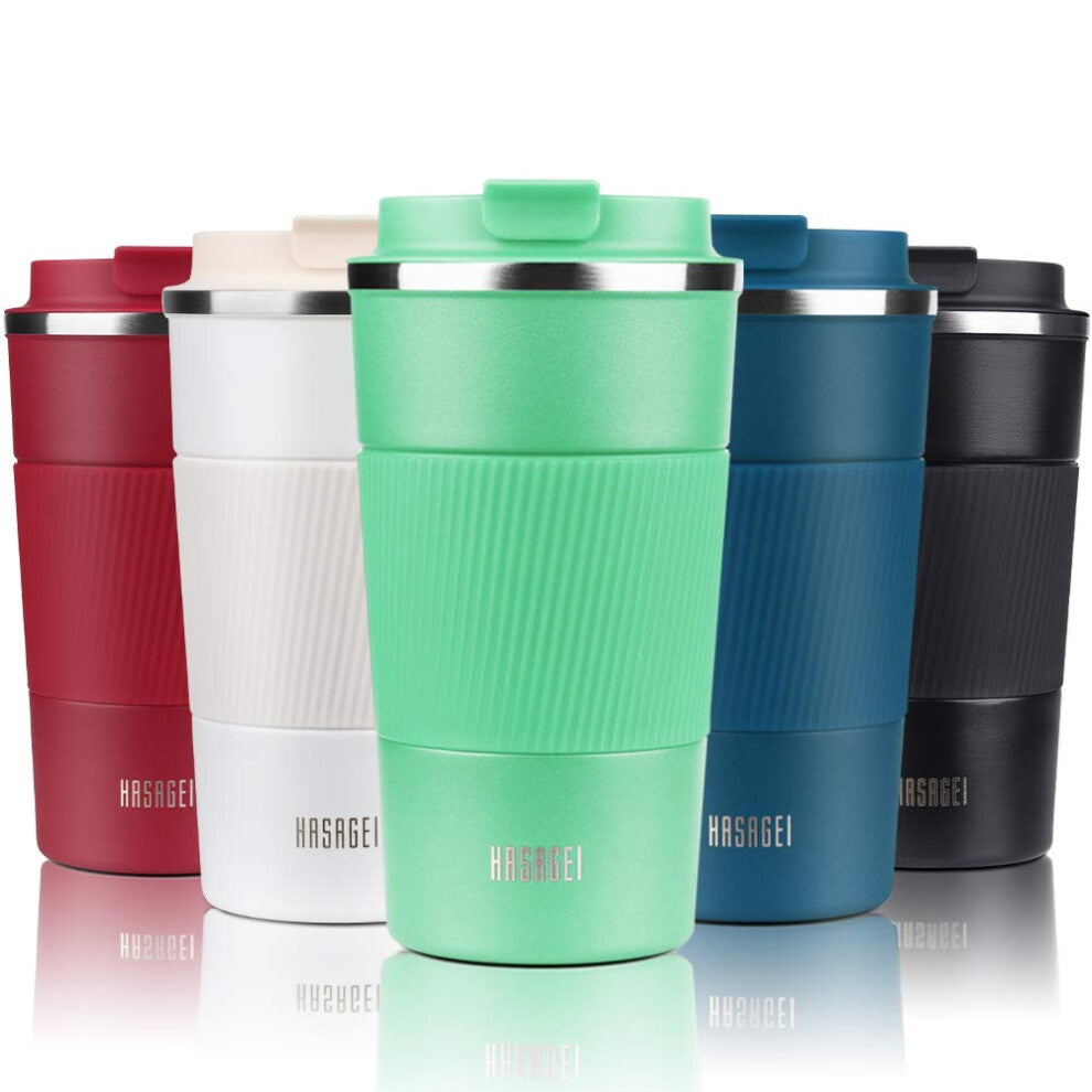 HASAGEI Travel Mug Insulated Coffee Cup with Leakproof Lid  Vacuum Insulation Stainless Steel for Hot and Cold Water Coffee and Tea Green 510ml –