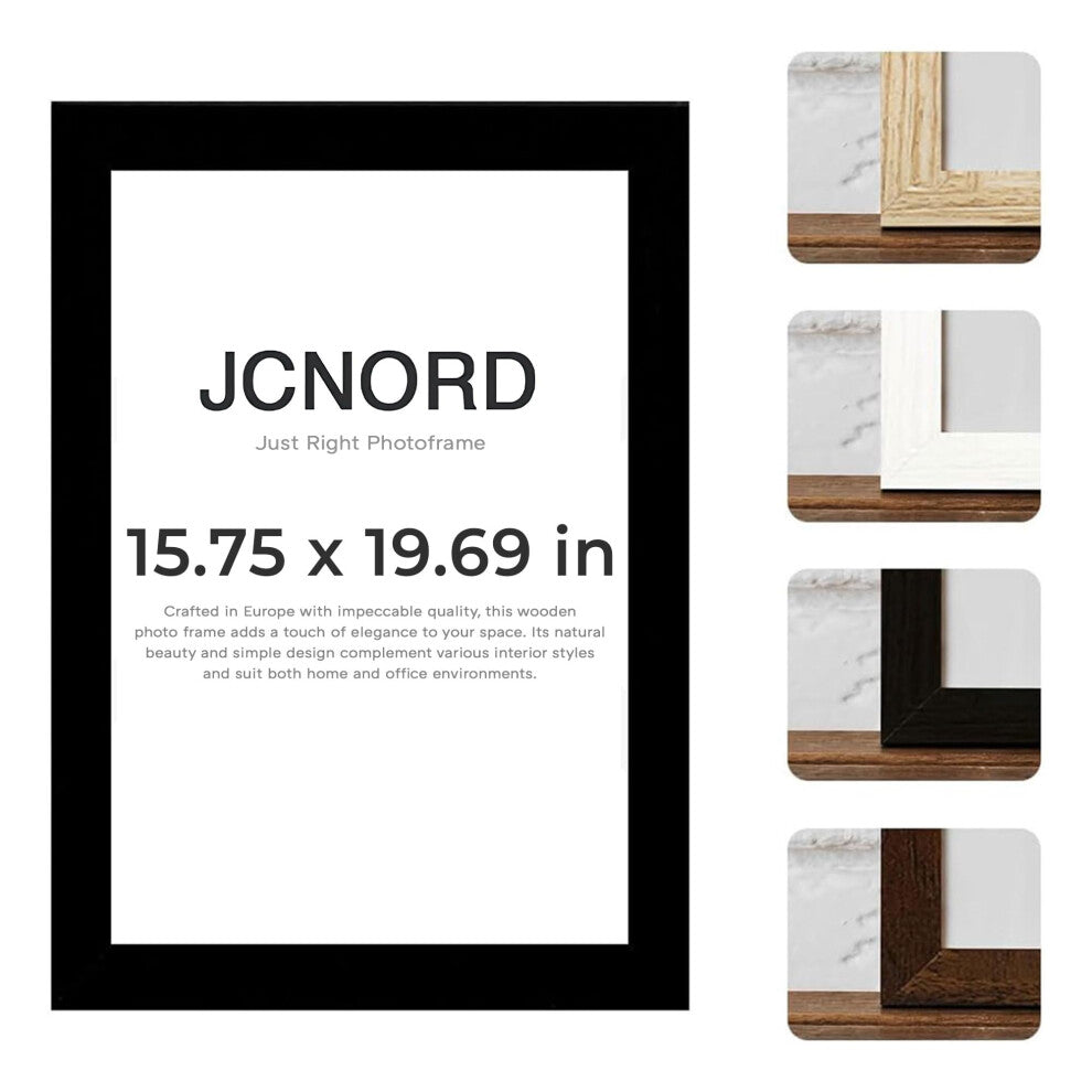 JCNORD Black MDF Wooden Picture Frame 16x20 inches 40x50 cm with Shatterproof Acrylic Glass  Modern Photo Frame for Walls and Tables – This produ