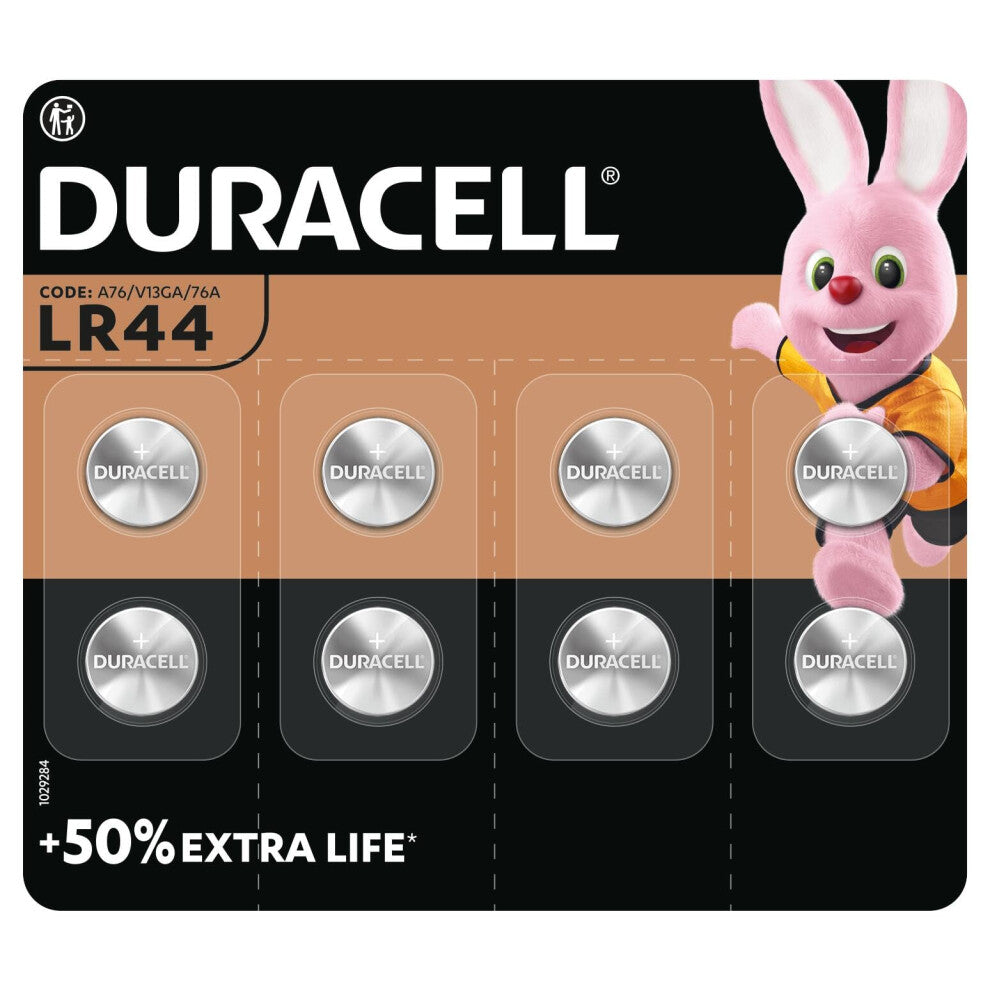 DURACELL, LR44, Specialty, Alkaline, Battery, A76, EXTRA, LIFE, Thermometers, Flashlights, Watches, Security
