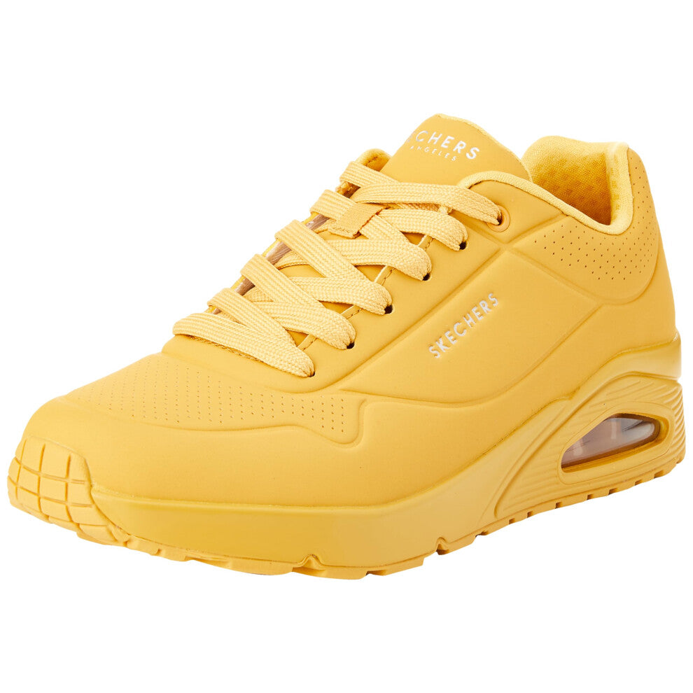 Skechers, Men's, Uno, Stand, Air, Sneaker, Honey, Durabuck, Mesh, UK, 13