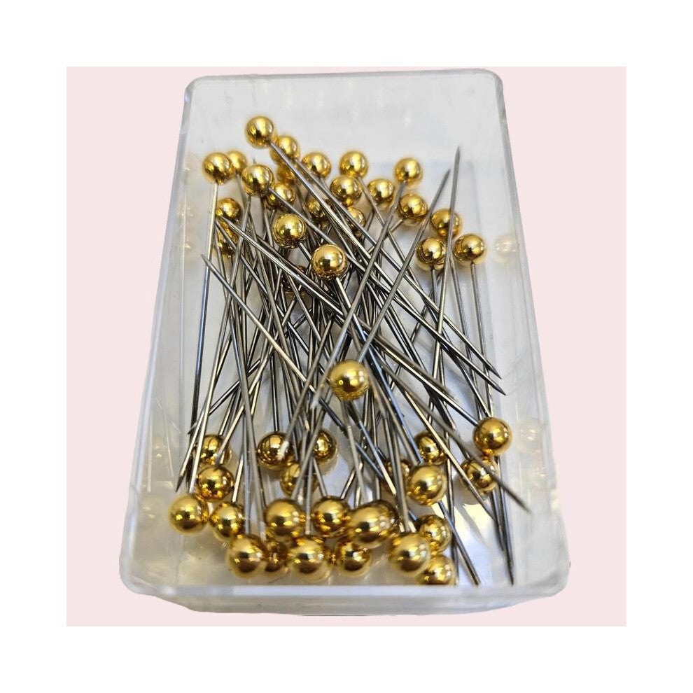 (Gold Round Head Pins 1.5in 50PCS ) Hijab Pins Crystal Pins Thin Pins Round Head Pins accessories