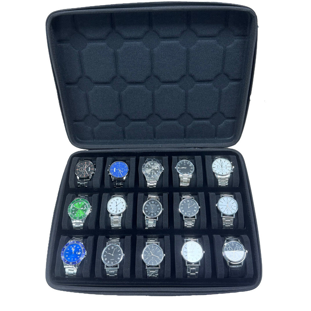 15 Slot Watch Organizers Scratch Resistant Watch Case Suitable