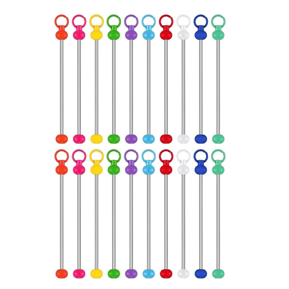 Colorful Beaded Keychain Set Metal Keyring Jewellery Making