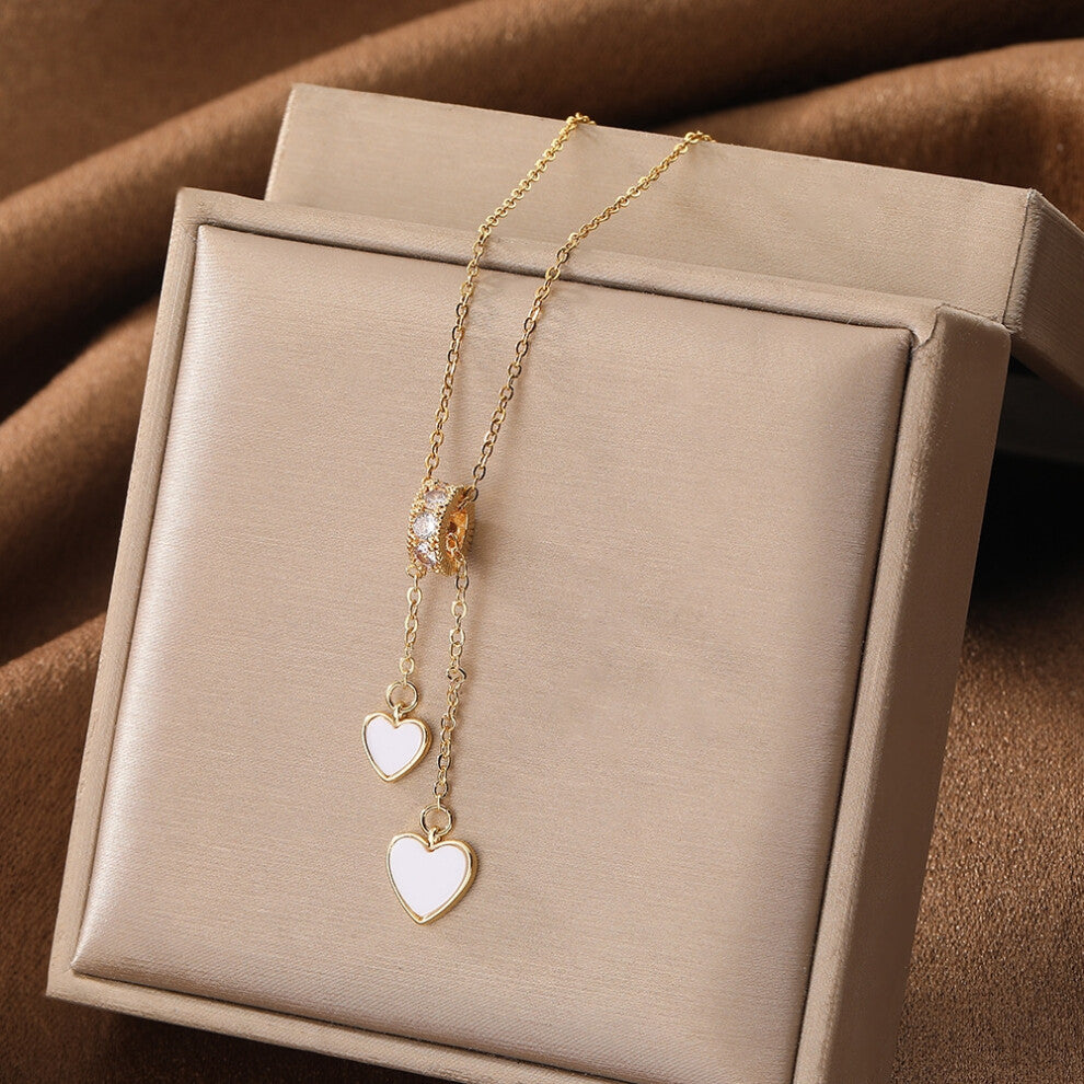 (Style 3) Elegant necklace, women's micro-inlaid zircon swan pendant necklace, niche design, light luxury style collarbone chain